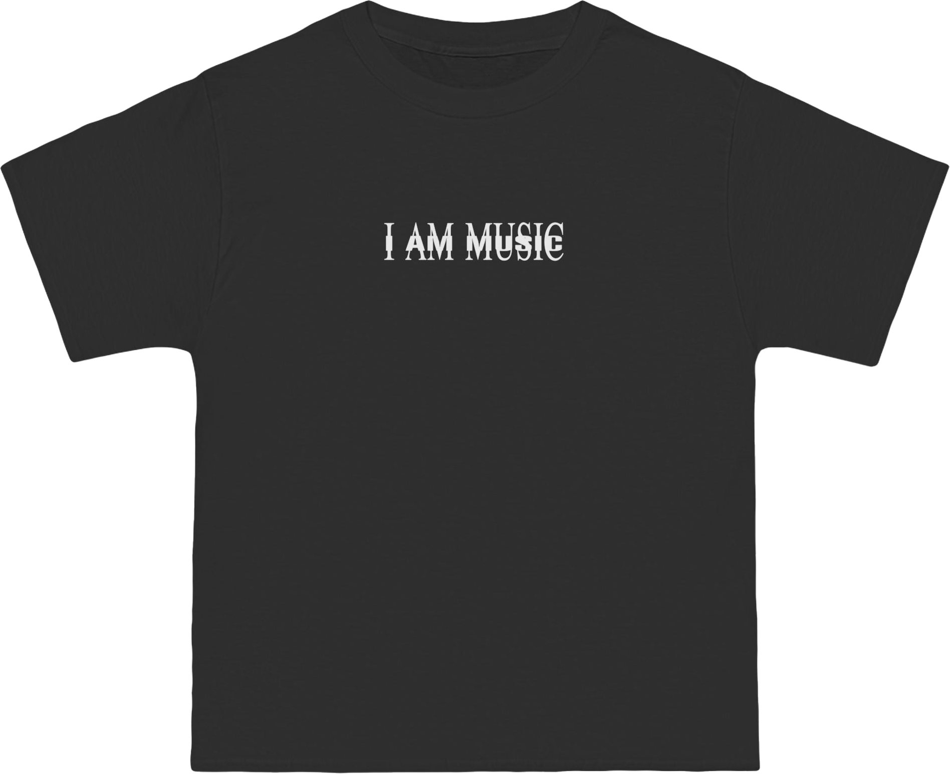 I AM MUSIC TEE BLACK – I AM MUSIC MERCHANDISE